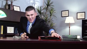 Big Tits at Work: Holly Halston escorted by Clover POV femdom