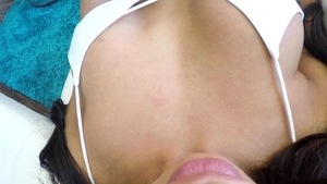 POVD - Naughty babysitter Amia Miley rushes hard nailining