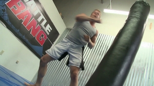 Raw interracial pounding of BBW wrestler hole
